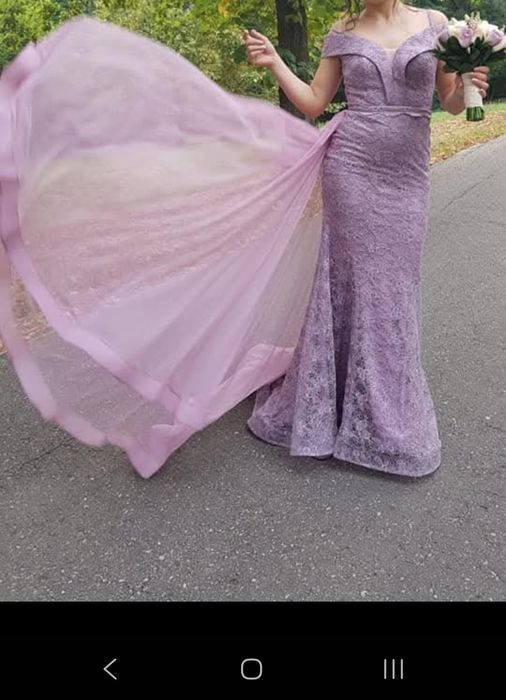 Rochie lunga cu trena detasabila (S)