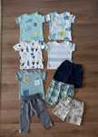 Lot tricouri și pantaloni scurti baiat marimea 74 Reserved H&M C&A