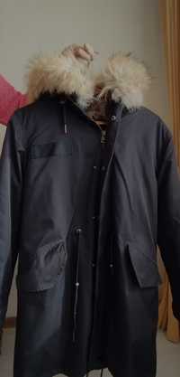 Мужская куртка парка  с натуральным мехом