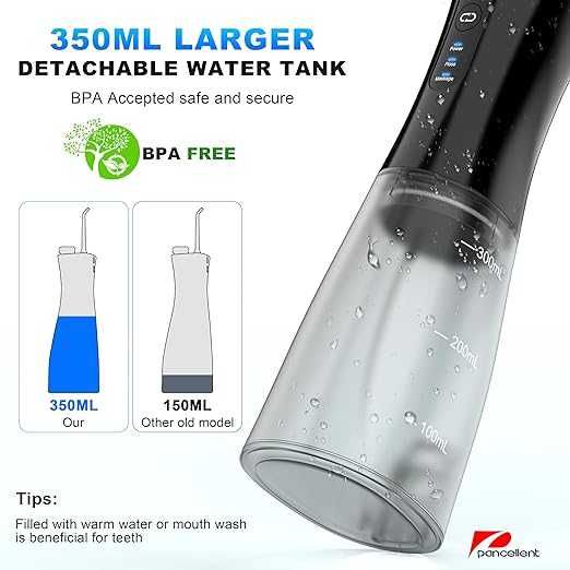 Зъбен душ иригатор за уста Pancellent Dental Spike 350мл./4 накрайника