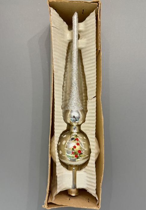 Globuri vechi - Vârf vechi din sticla pentru pomul de Craciun