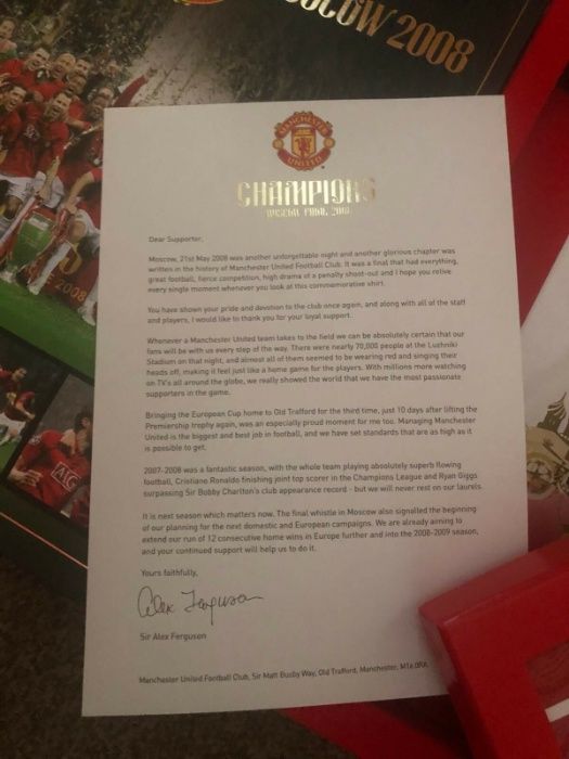 Manchester United Champions League Commemorative 2008 Limited Edition