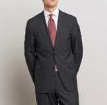 Sacou blazer slim 52 XL de lux Oscar Jacobson lana Vitale Barberis gri