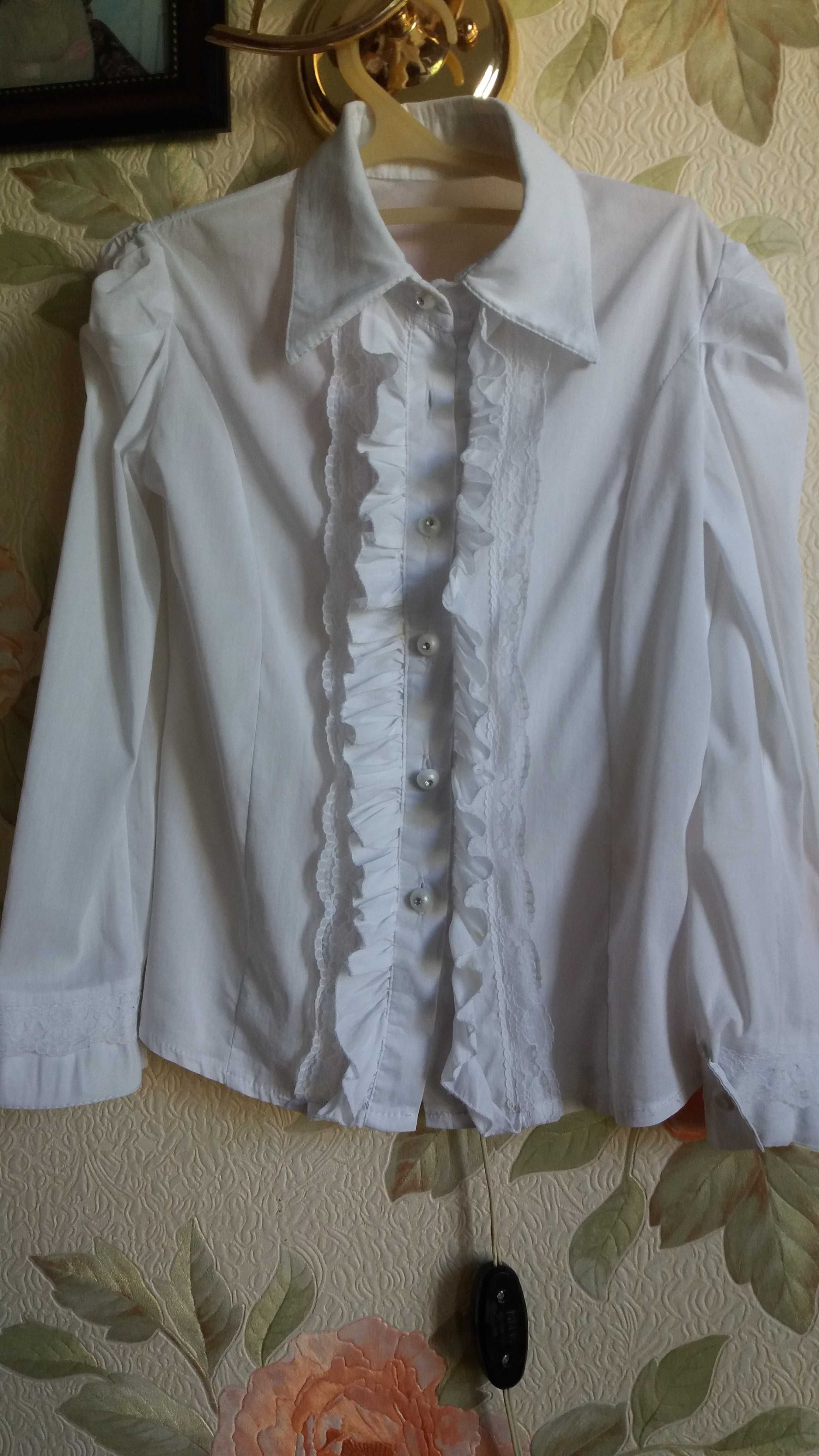 Кофточка подростковая 44 -42 размер, блузки белые для школы