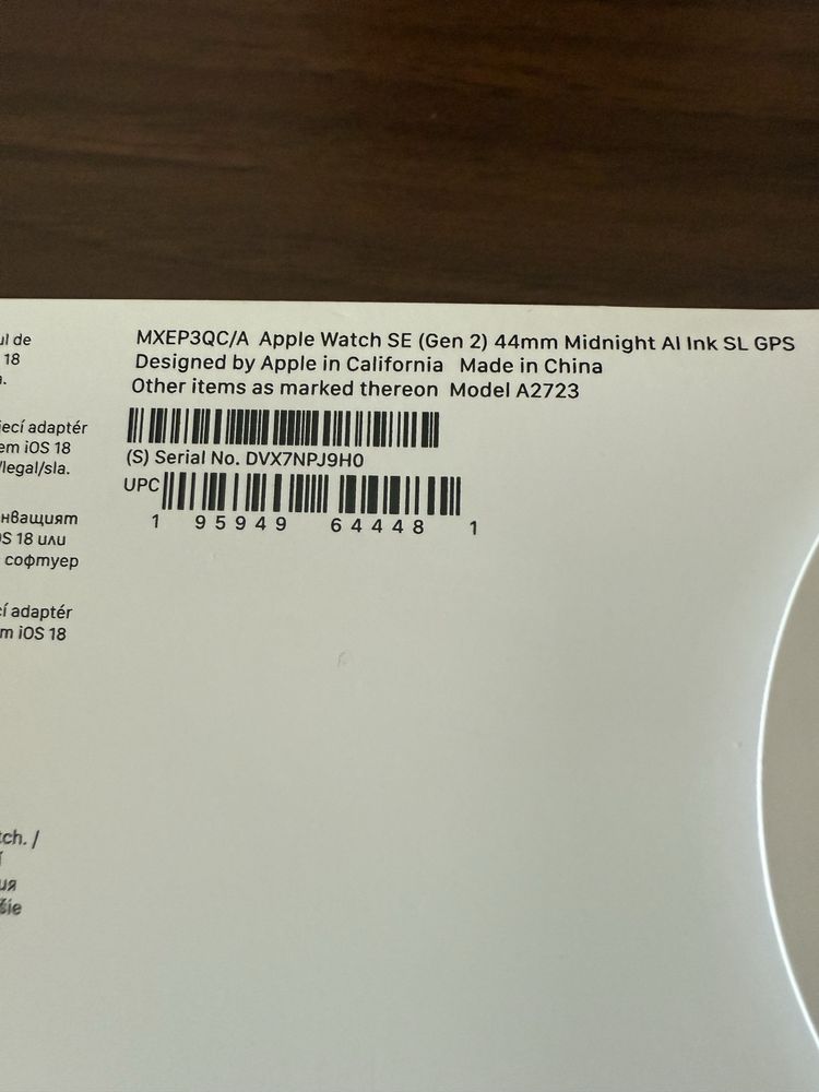 Apple Watch SE2 44mm v3 Midnight