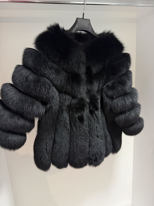 Haina de blana si piele naturala