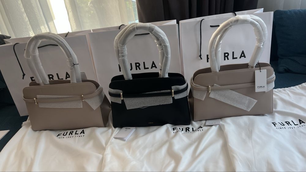 Furla Meti Dalia и Nero.100%ориг. Със сериен номер,етикети,торбичка