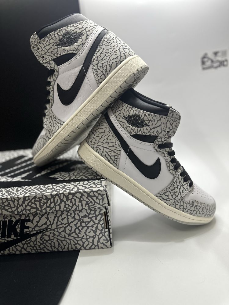 Air Jordan 1 High White Cement 41 Noi