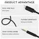 Cablu Adaptor Audio Lightning la Aux Jack 3.5mm, 1m, material textil
