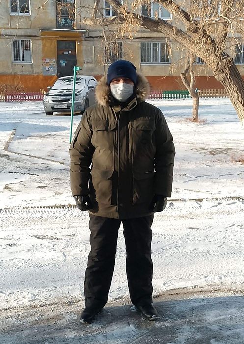 Пуховик мужской теплый