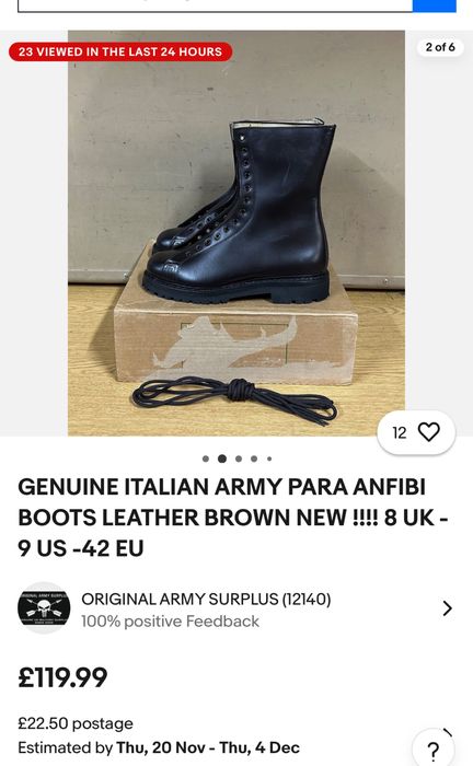 Италиански военни кубинки DAVOS.Номер 41