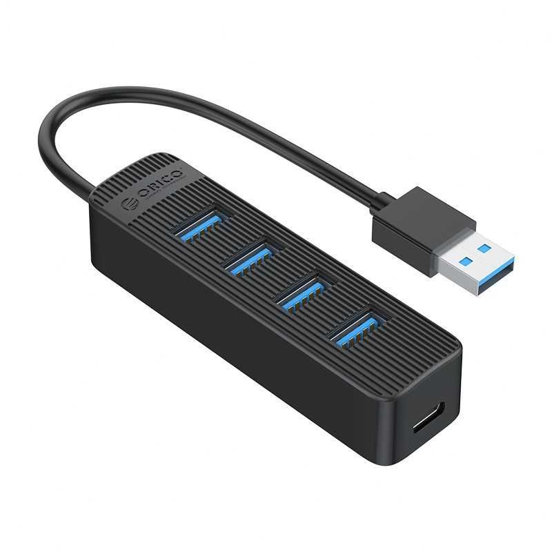 Hub USB cu 4 porturi USB 3.0 pentru PC laptop, port USB-C, 15cm