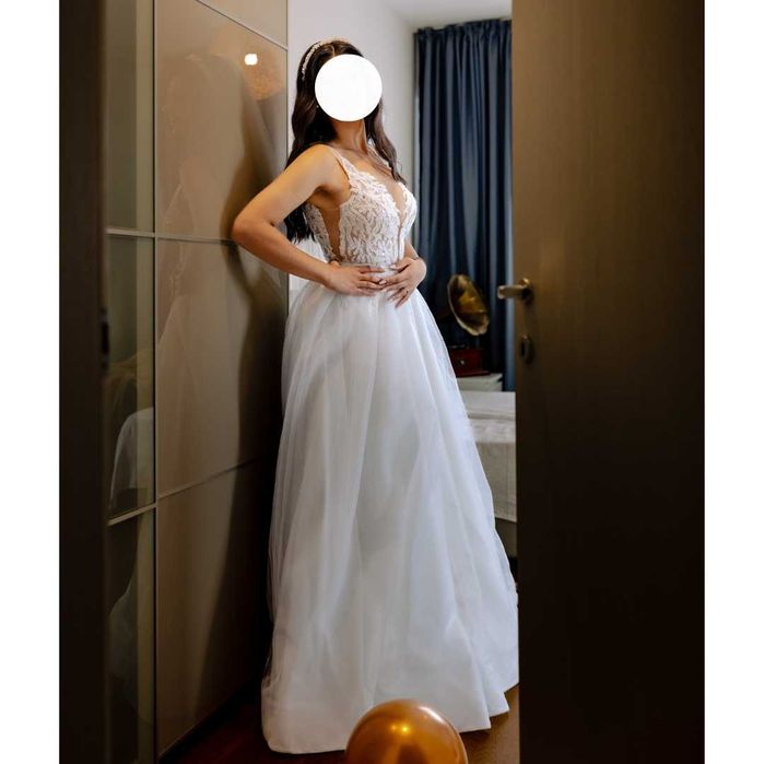 Rochie de mireasa 2 in 1 + voal cadou