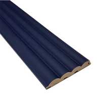 Panou riflat, riflaj decorativ MDF navy blue Flow, 280x11,8x1,8 cm