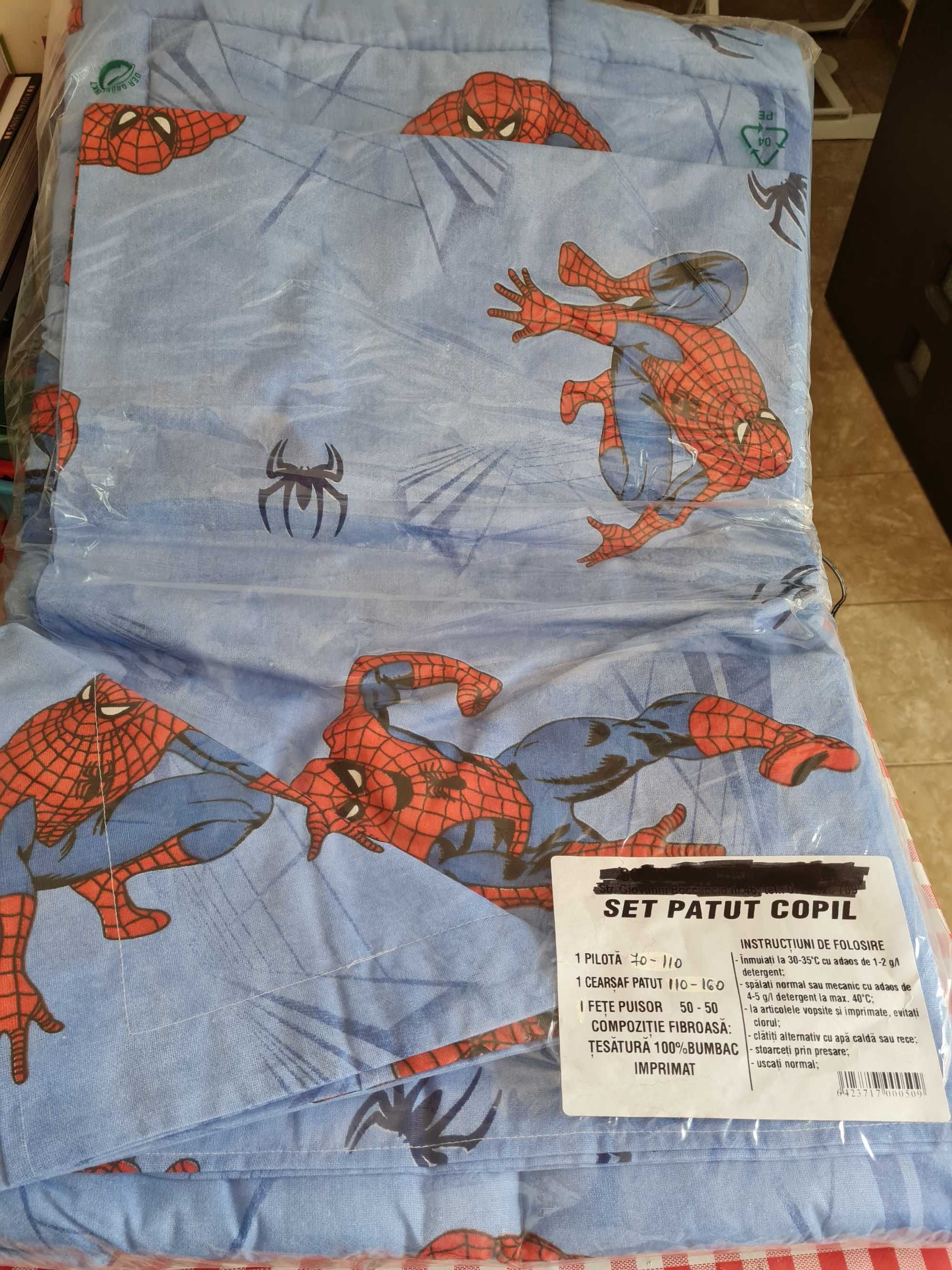 Set lenjerie patut -model Spider Man-NOUA!