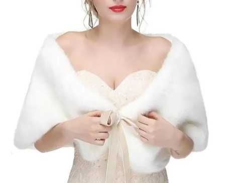 Меховая накидка на платье - Болеро