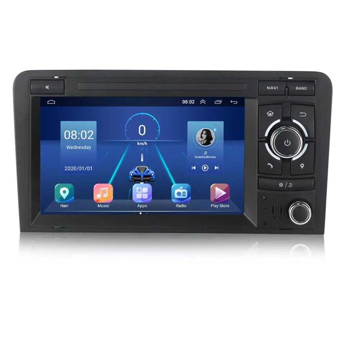 Navigatie Android 14 AUDI A3 Carplay Waze Youtube 1/8 GB + CAMERA