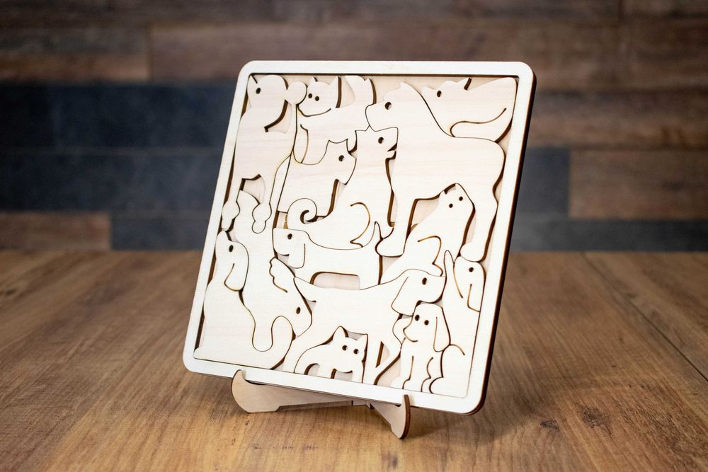 Дървен пъзел "Верни Другари"