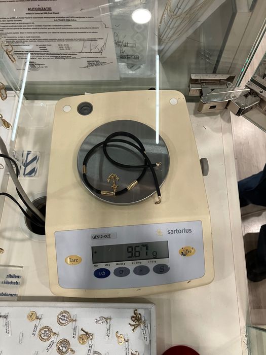 Lanț silicon aur 14k 9,67g ancora + cadou