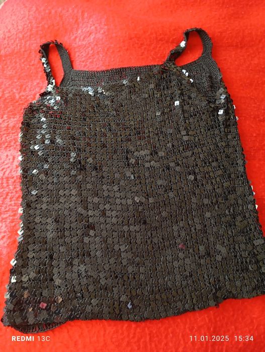 Bluze argintii negre mar M-L