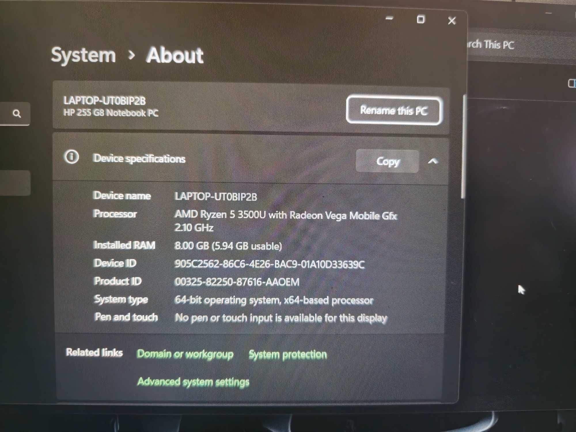 Laptop HP G8 Notebook