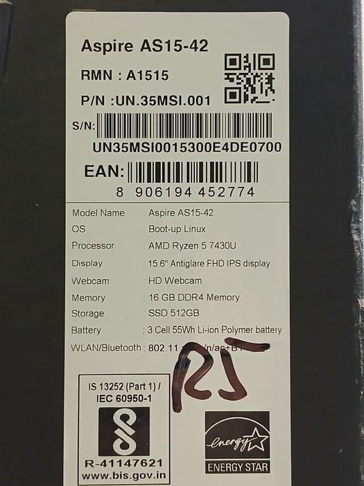 Ноутбук Acer Aspire 16/512GB