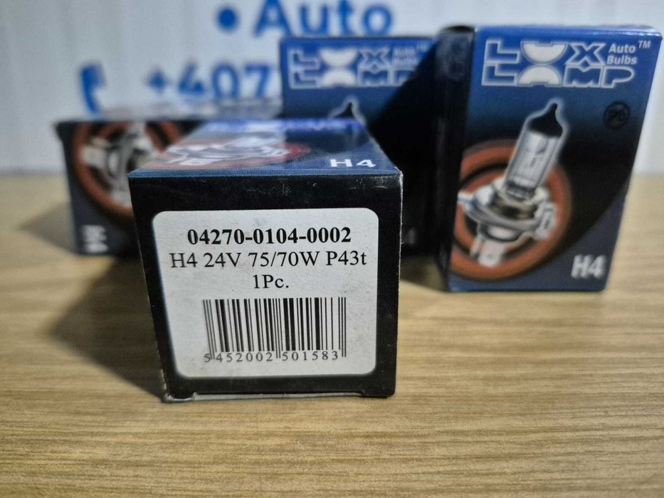 lux lamp bec auto h4 24 v - set 6 bucati - lot 12-20-3