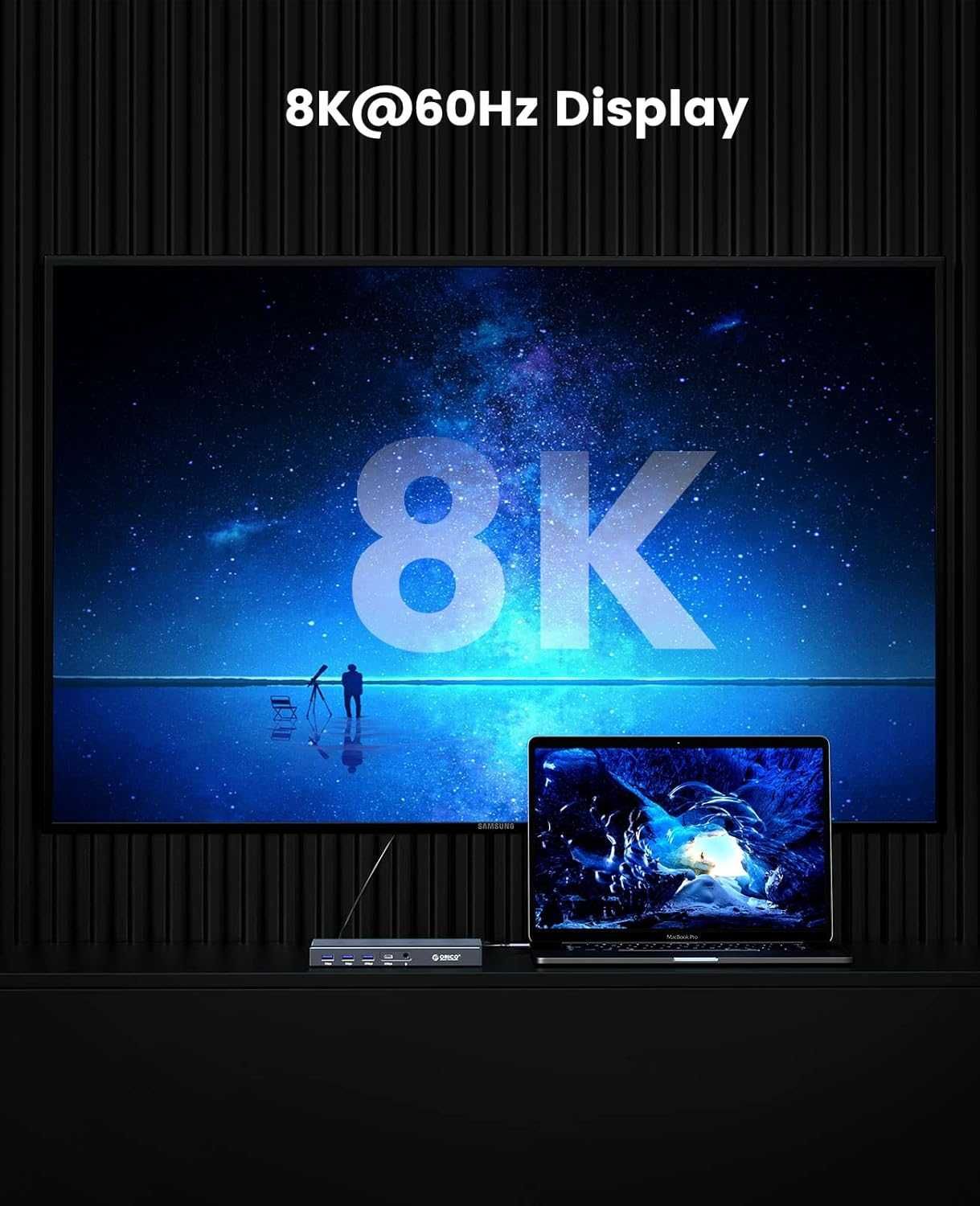 ORICO-TB3-S2 Докинг станция Thunderbolt 3 9-в-1 с два M.2