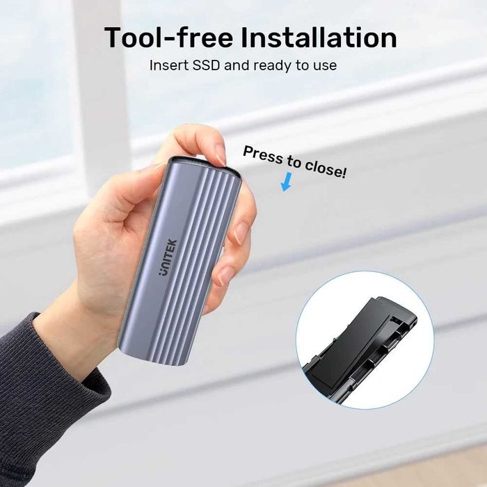 USB Външна кутия за SSD M.2 NVMe 10Gbps USB 3.1 Type-C/A + Гаранция