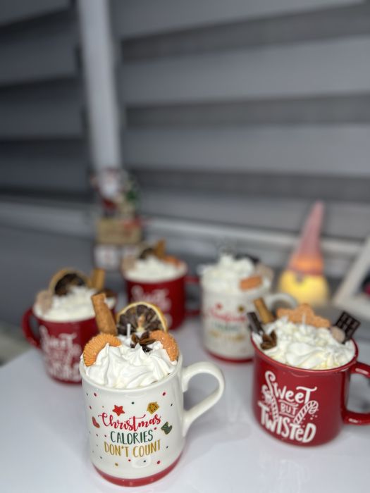 Коледни ароматни свещи от натурален соев восък