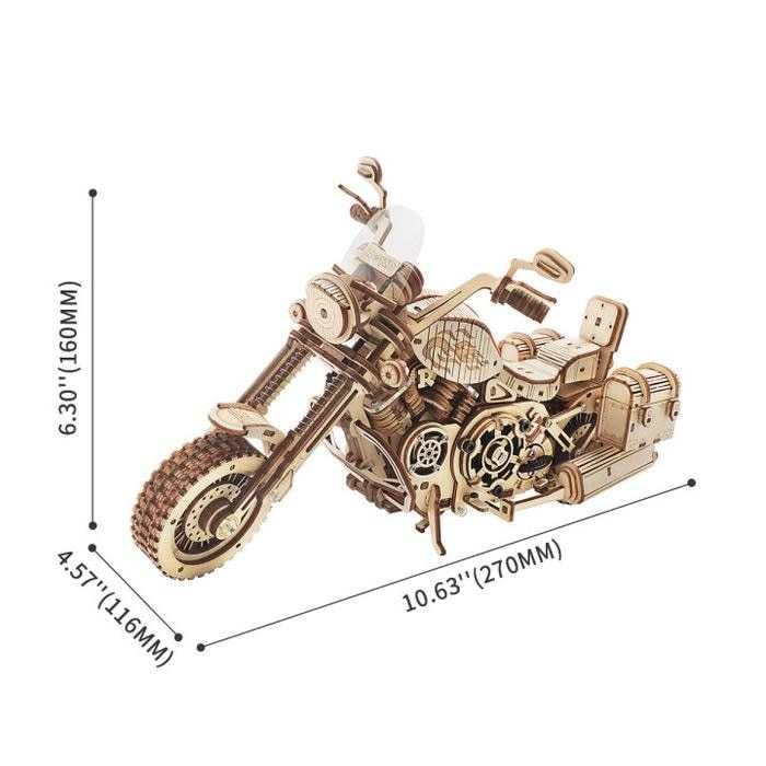 Puzzle 3D din Lemn - Motocicleta Cruiser - 420 Piese - Livrare Easybox