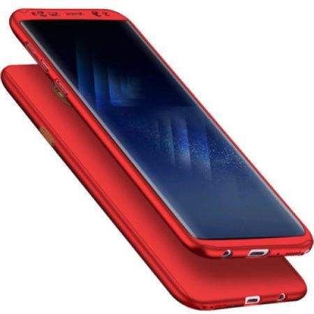 Capac de protectie Full cover 360° pentru Samsung Galaxy S8, rosu