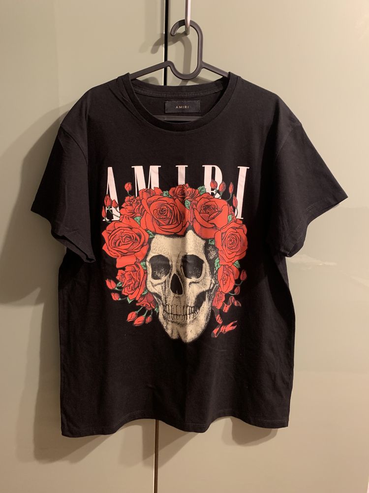 Tricou Amiri Skeleton negru cu imprimeu