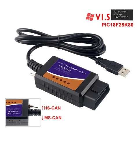 Interfata diagnoza usb ELM327 ELM 327 OBD2 DDT4ALL 2023 PIC18F25K80