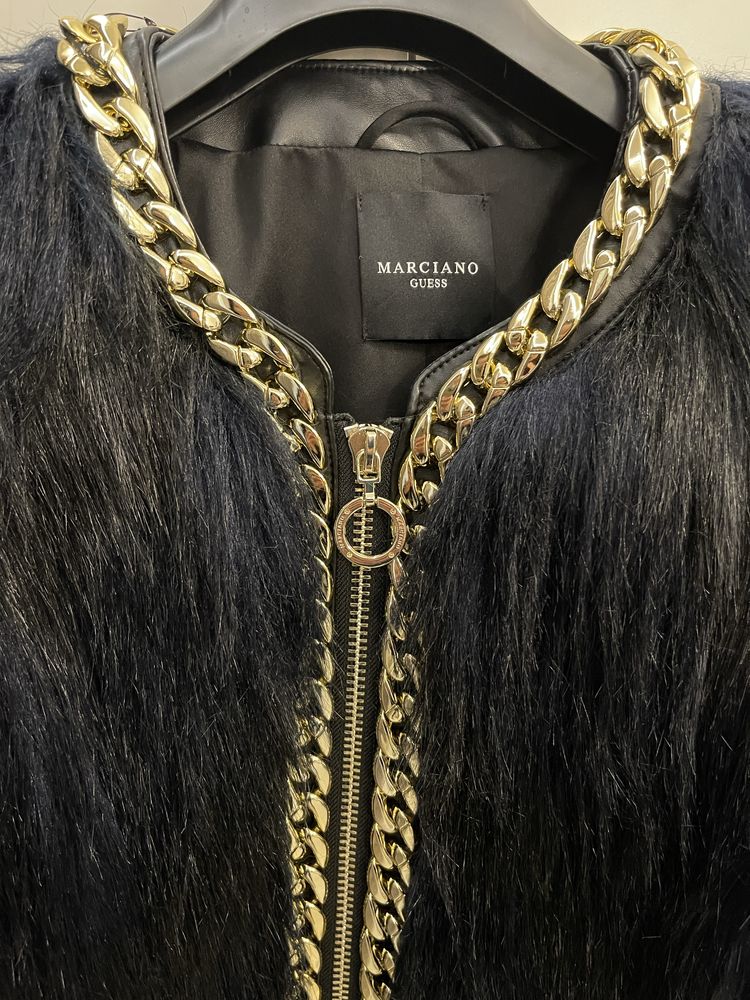 Палто от еко косъм Marciano Guess