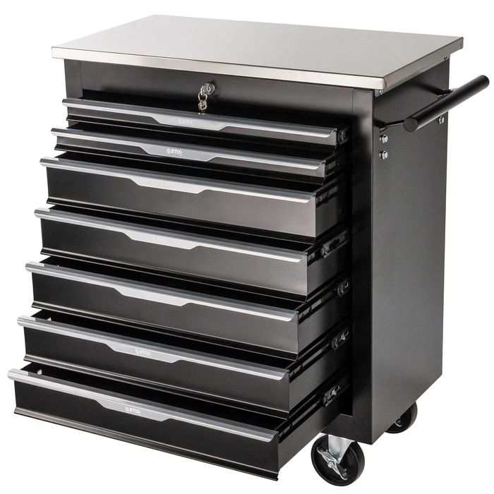 Dulap de scule cu 7 sertare, blat inox