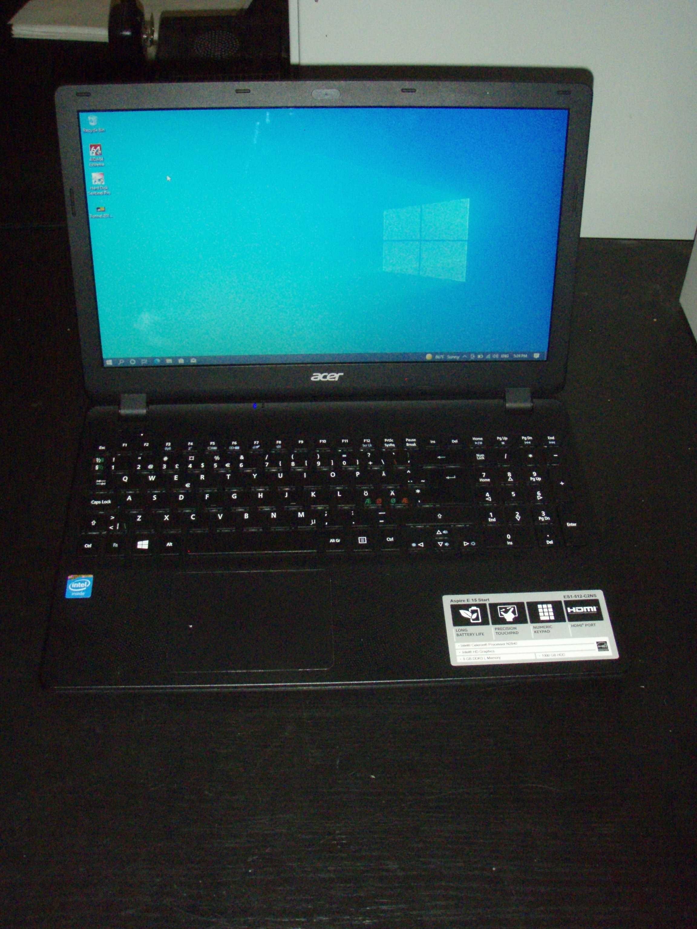 Acer Aspire E 15 Start ES1-512-C2NS Intel Celeron 2.5 Ghz 4/500Gb/5ore