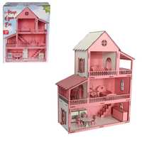 Дървена къща за кукли "Pink dolls"