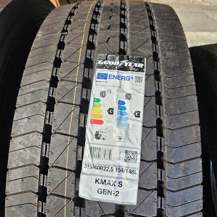 Нови предни гуми 315/60R22.5 Goodyear KMaxS Gen-2HL 154L 3PMFS DOT2025