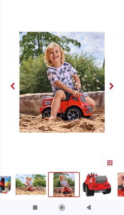 Mașină pompieri pentru copii cu vârsta peste 2 ani.