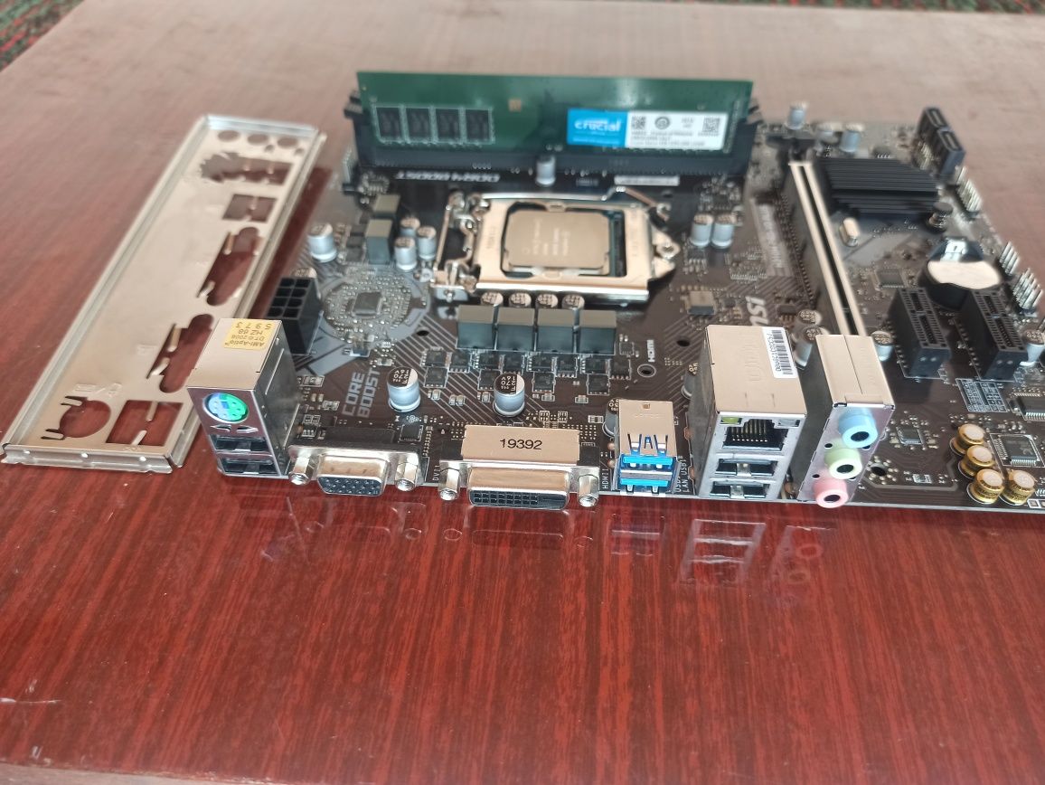 Плата msi H310+CPU+RAM 8 GB