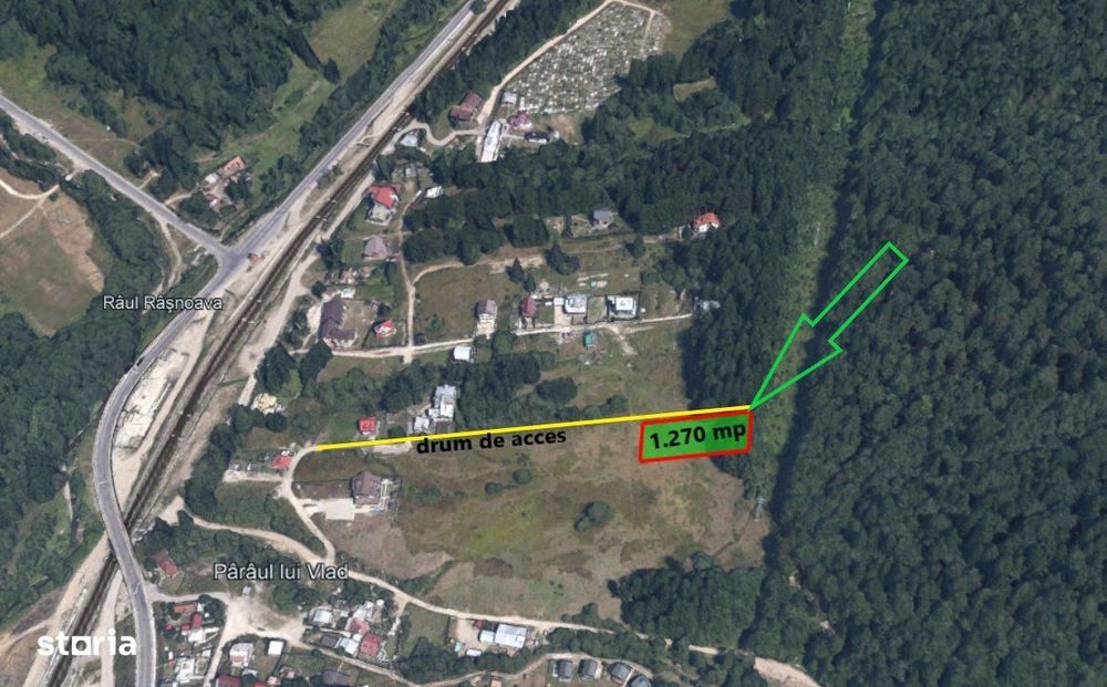 Teren intravilan 1.200 mp Malu Ursului - Predeal