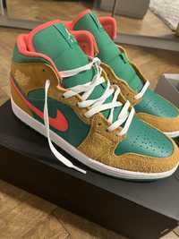 Jordan 1 Mid Wheat Watermelon 45