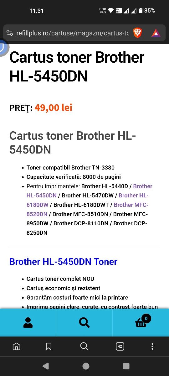 Imprimanta laser negru Brother HL-5450DN