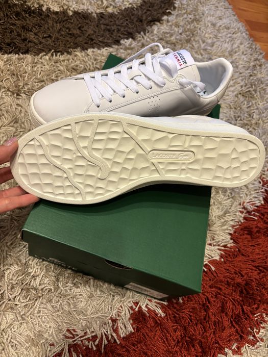 Adidasi Lacoste noi, piele naturala