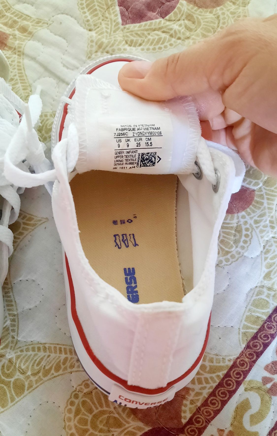 Teneși pentru copii Converse ALL Star nr. 25, interior 15,5 cm, origin