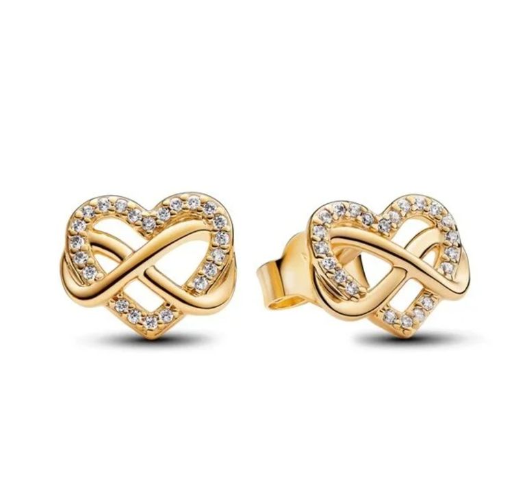 Обеци Pandora/Пандора 14к златно покритие и цирконий