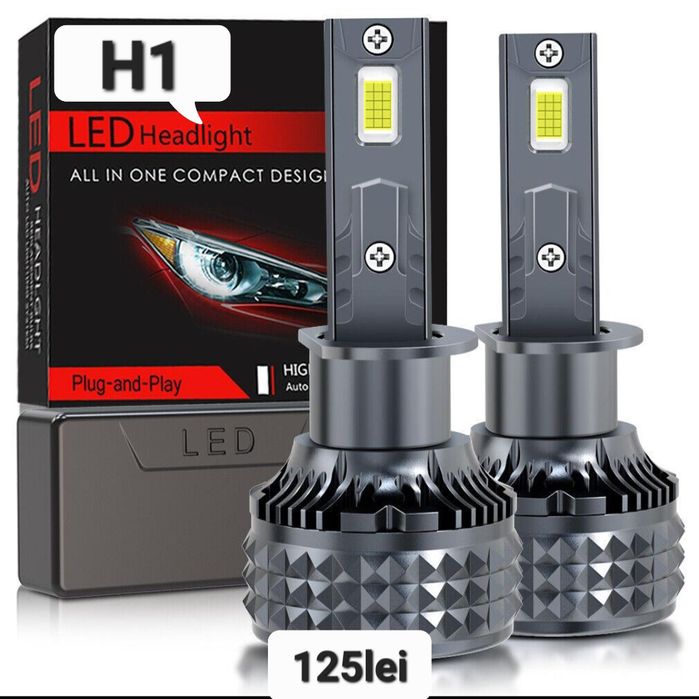 Becuri LED H1 Canbus 12V-24V 50000LM set 2buc