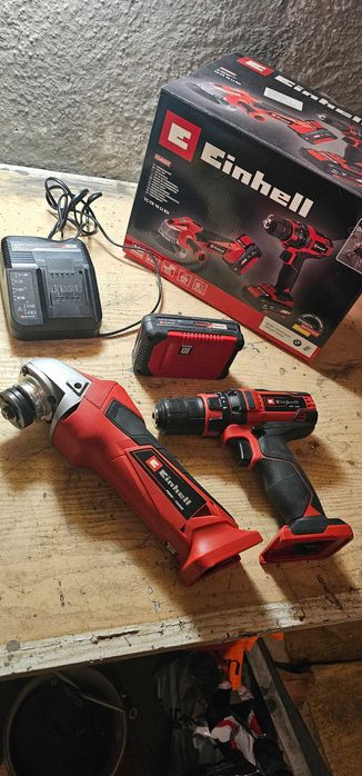Einhell комплект винтоверт ъглошлайф