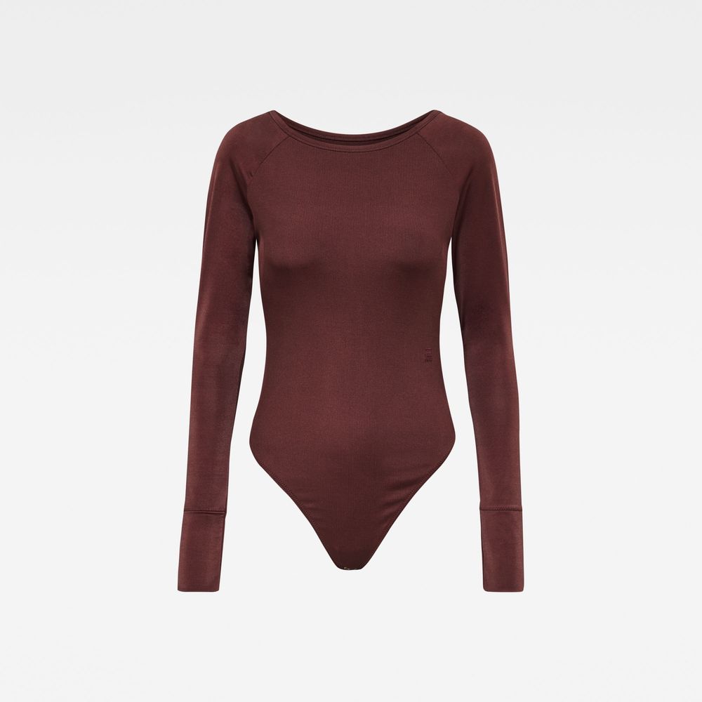 G-Star RAW Melam Boat Slim Body дамско боди с дълъг ръкав -р.Л-ХЛ